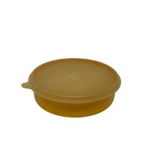 VTG Tupperware Little Wonder Bowl #1405-5 Yellow W/ Lid Retro Storage‎ Container